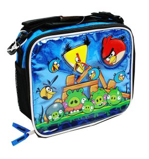 Licensed Rovio Angry Birds Insulated Lunch Bag Tote Blue Metallic 5 Birds