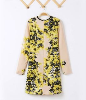 New Arrivl Dress Vintage Flower Print Skirt Women European Style Dress