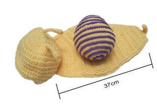 1pc Girl Boy Baby Infant Newborn Snail Knit Crochet Clothes Outfit Photo Prop