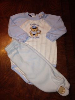 6 9 Month Baby Boy Lot Pajamas Infant Clothing Sleepwear Bear Footed Children'S