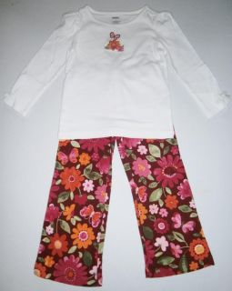Girls Gymboree Butterfly Girl Outfit Ivory Shirt Long Fall Pants 3 4 7 8 10