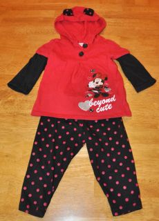 Disney Minnie Mouse Outfit Clothing Set for Baby Girl Size 18 Months