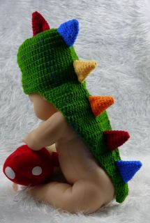 Newborn Baby Boy Girl Dinosaur Crochet Knit Hat Cap Photography Photo Prop K25