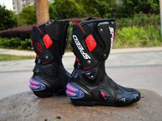 Men Motorcycle Bike Racing Gear Riding Shoes Speed Boots Size EU 40 45 2 Colors