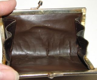 RARE Auth Vintage Louis Vuitton Kiss Lock Coin Change Purse Clutch Accessory