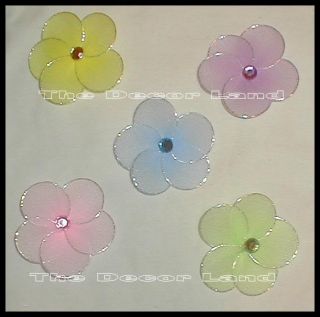 5 2" Mini Daisies Flower Nursery Diaper Cakes Decor Lot