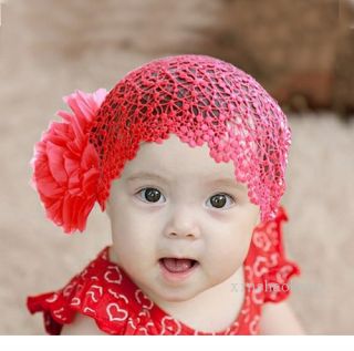 1pc Cute Flower Headband Baby Girl Elastic Hairband Hair Accessories 3 Color Hot