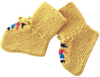 Baby Booties Alpaca Wool Hand Made Sorted Colors