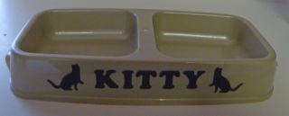 Personalized Small Dog or Cat Double Bowl Feeder Adorable