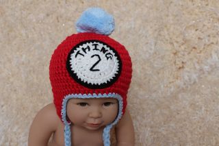 New Cute Handmade Cotton Twins Baby Child Knit Hat Cap Newborn Photo Prop 2 Hats