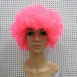 Afro Curly Wig Facial Hair for Football Fans Theme Party Clown Costume Halloween