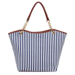 Fashion Women Ladies Casual Shopping Totes Stripe Tassel Handbag Shoulder Bag
