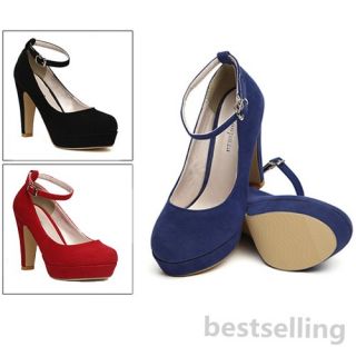 Women's Sexy Party Mary Jane Strap High Heel Stiletto Pump Dress Shoes 3 Colors