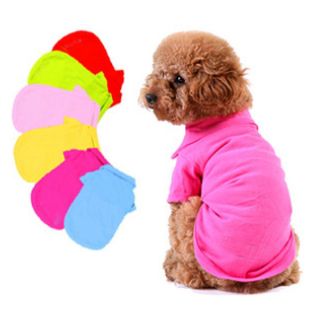 Cute Apparel Dog Pet Doggy Polo Cool Puppy Clothes T Shirts Size XS s M L