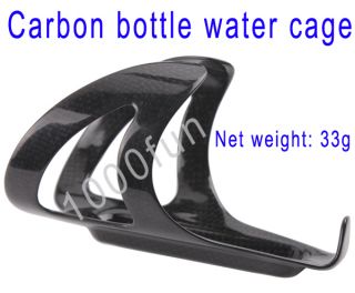3K Full Carbon Fibre Road Bike Bicycle MTB Glass Water Bottle Cage Bottle Holder