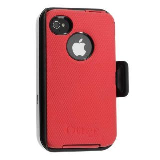 Otterbox Defender Case Holster for Apple iPhone 4S 4 Red Black w Belt Clip