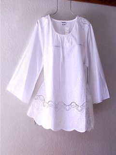 New White Vintage Lace Peasant Boho Blouse Bohemian Shirt Top 16 18 14 XL