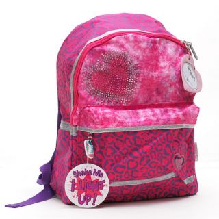 Skechers Twinkle Toes Girls Hot Pink Cheetah Light Up Backpack
