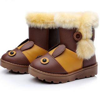 Chic Girls Baby Boys Winter Warm Snow PU Fur Ankle Boot Unisex Shoes Kids Infant