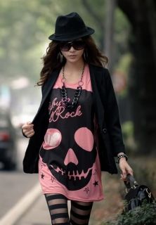 New Women's Fashion Cute Japanese Punk Skull Sexy Fun Top Shirt 3 Colors