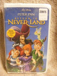 New Disney Peter Pan Return to Never Land VHS Movie