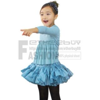 Girls Kids Black Red Brown Blue Tutu Skirt Size 1 6 Years Pettiskirt Costume