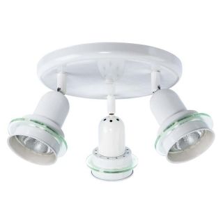 White Adjustable 3 Light Spot Ceiling Fixture