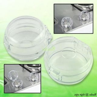 2 Pcs Safety Baby Stove Knob Covers Lock Guard Clear