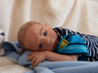Cute Reborn Baby Boy Laura Tuzio Ross "Josiah" Amazing Detail Plus 3D Skin