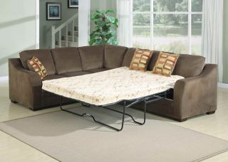 4pc Transitional Modern Sectional Fabric Sofa Bed Set AC Jen S1