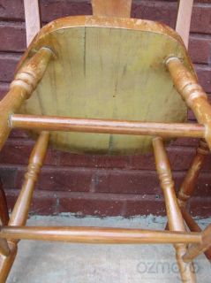 Set of 4 Vintage or Antique Maple Wood Dining Chairs Unusual Curved Back