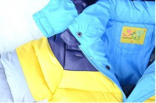 Boys Girls Baby Psy Gangnam Style Rainbow Down Jacket Kids Quilted Hoodise Coat