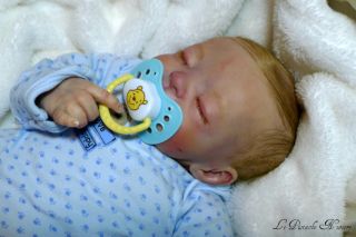 Reborn Fake Baby Boy Preemie Doll Crystal Sculpt Denise Pratt Now Barron LPN