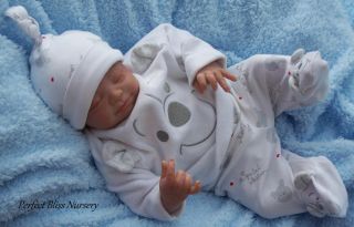 Tiny Reborn Doll Newborn Baby Boy Liam Crystal Sculpt by Denise Pratt