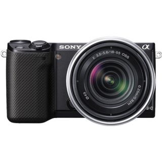 Sony NEX 5R Digital Camera Black w 18 55mm Lens 32GB 2 Batteries More