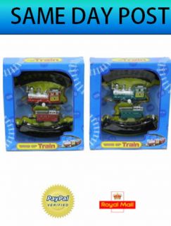 Childrens Kids Mini Wind Up Train Set Clockwork Toy Railway Tracks Xmas Gift New