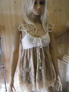Cute Boho Baby Doll Mini Micro Summer Crochet Net Layered Ladies Dress Long Top
