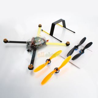 Lotusrc T380S Transparent Body RC Quadcopter FPV Single Helicopter Black Yellow