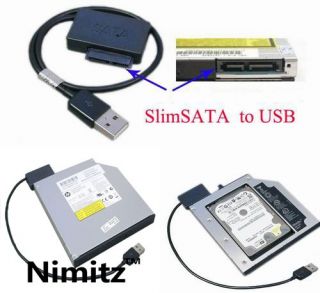 Slim SATA to USB Adapter Converter for Laptop's DVD Drive 7 6 Pings