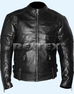 Harley David Classic Black Motorcycle CE Armor Real Leather Biker Jacket s 4XL