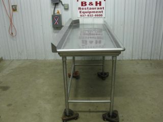 87" Stainless Steel Heavy Duty Left Side Clean Hobart Dish Washer Table 7' 3"