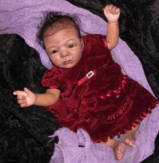 Reborn Baby Girl Baby Love Audis AA Ethnic Biracial Newborn Doll Art Le No Res