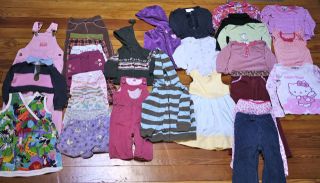 Lot 29 Infant Baby Toddler Girl Clothes 12 24 3 4 5T Old Navy Gap Sanrio Carters