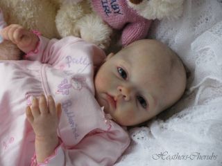 Heathers Cherubs Reborn Huggy Bear Painted Eyes Baby Doll Layaway Available
