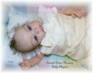 Coastal Cuties Reborn Baby Girl Shyann A Peterson Dark Curls Blue Eyes Angel
