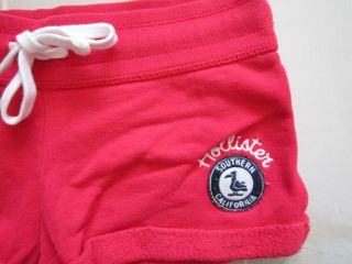 Hollister by Abercrombie Bright Reddish Pink Logo Rolled Hem Sleep Lounge Shorts