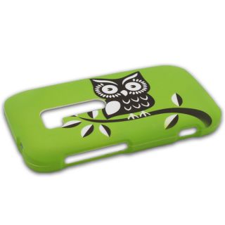 Green Owl Case for Nokia Lumia 822 Atlas Cell Phone Hard Skin Cover
