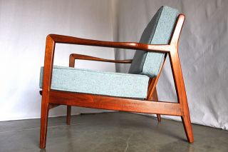 Mid Century Danish Modern Dux Selig Walnut Lounge Chair Eames Vtg 1960s Teak