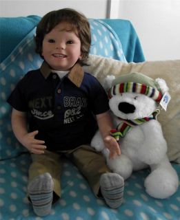 A Reborn Todder Baby Boy Doll from The 'Stinker' Kit by Donna RuBert