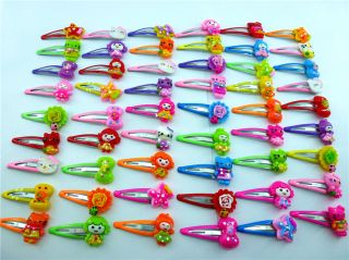50pcs Mixed Colors Girl Baby Toddler Kid Favour Dancing Hair Clips for Kids